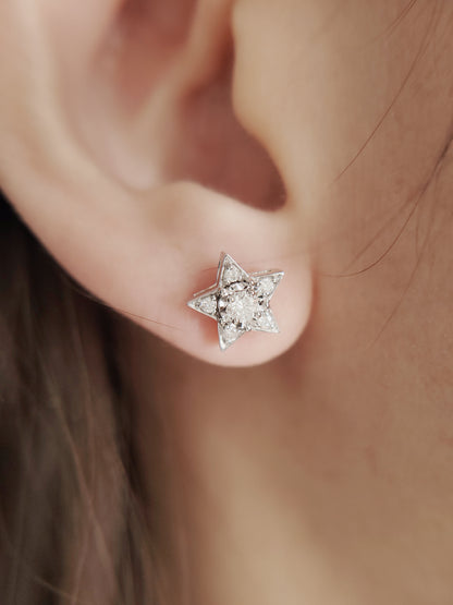 Diamond Star Earring-WK3547