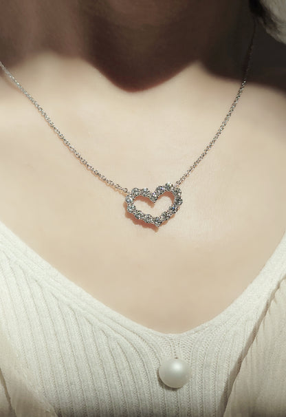 Heart Diamond Necklace -WK3993