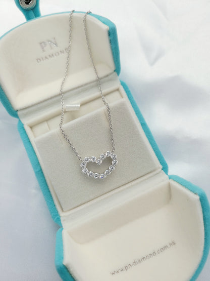 Heart Diamond Necklace -WK3993