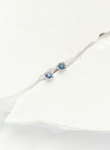 Blue Sapphire Earrings -WK3994