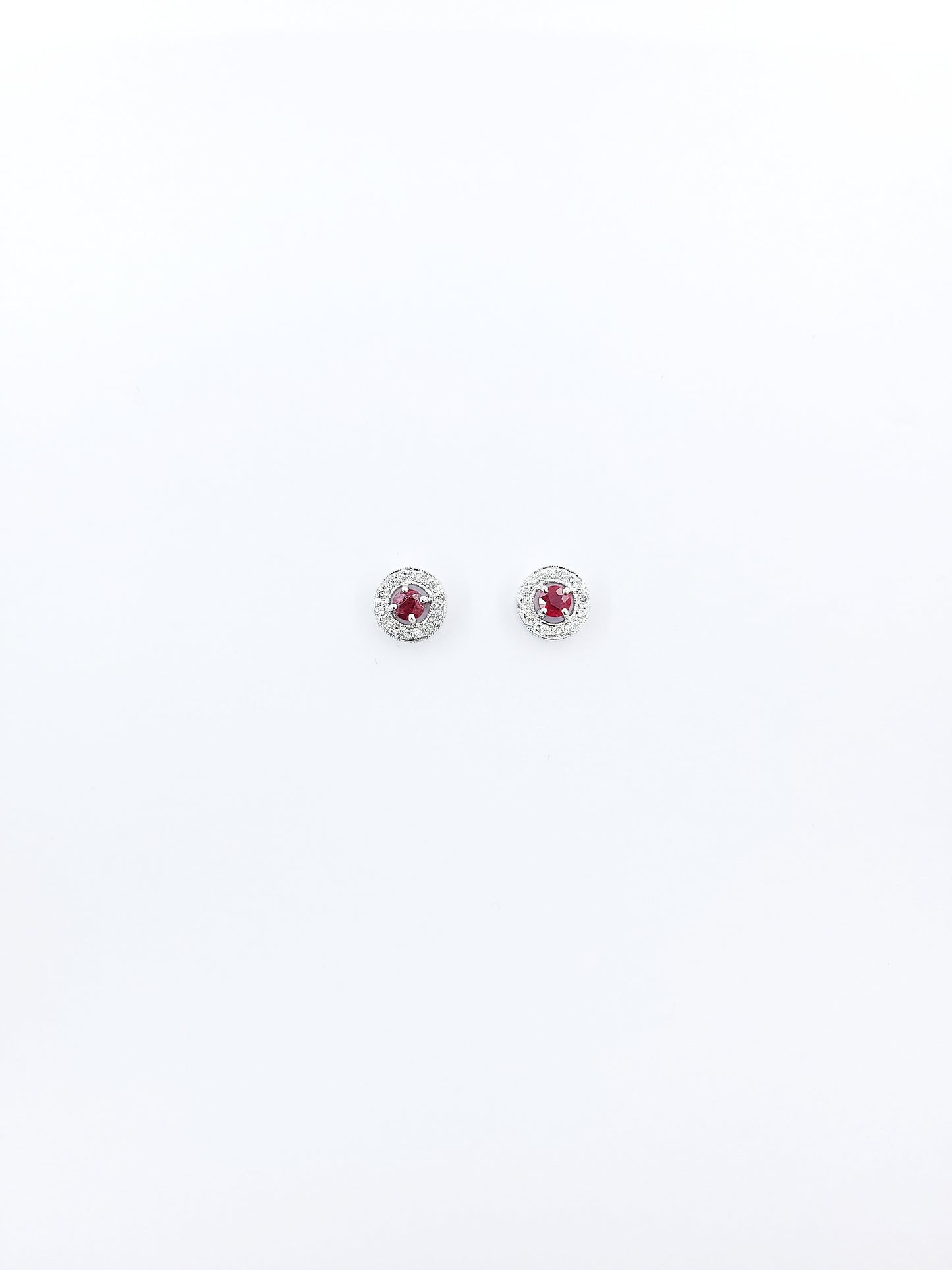 Ruby and Diamond Earrings-BCO00001779