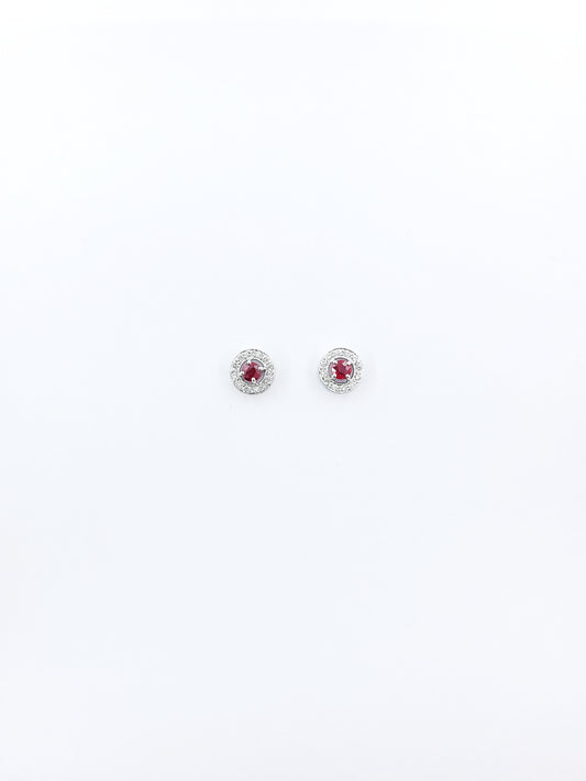 Ruby and Diamond Earrings-BCO00001779