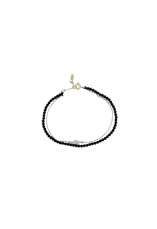 Onyx & Diamond Bracelet-WK4244MD@