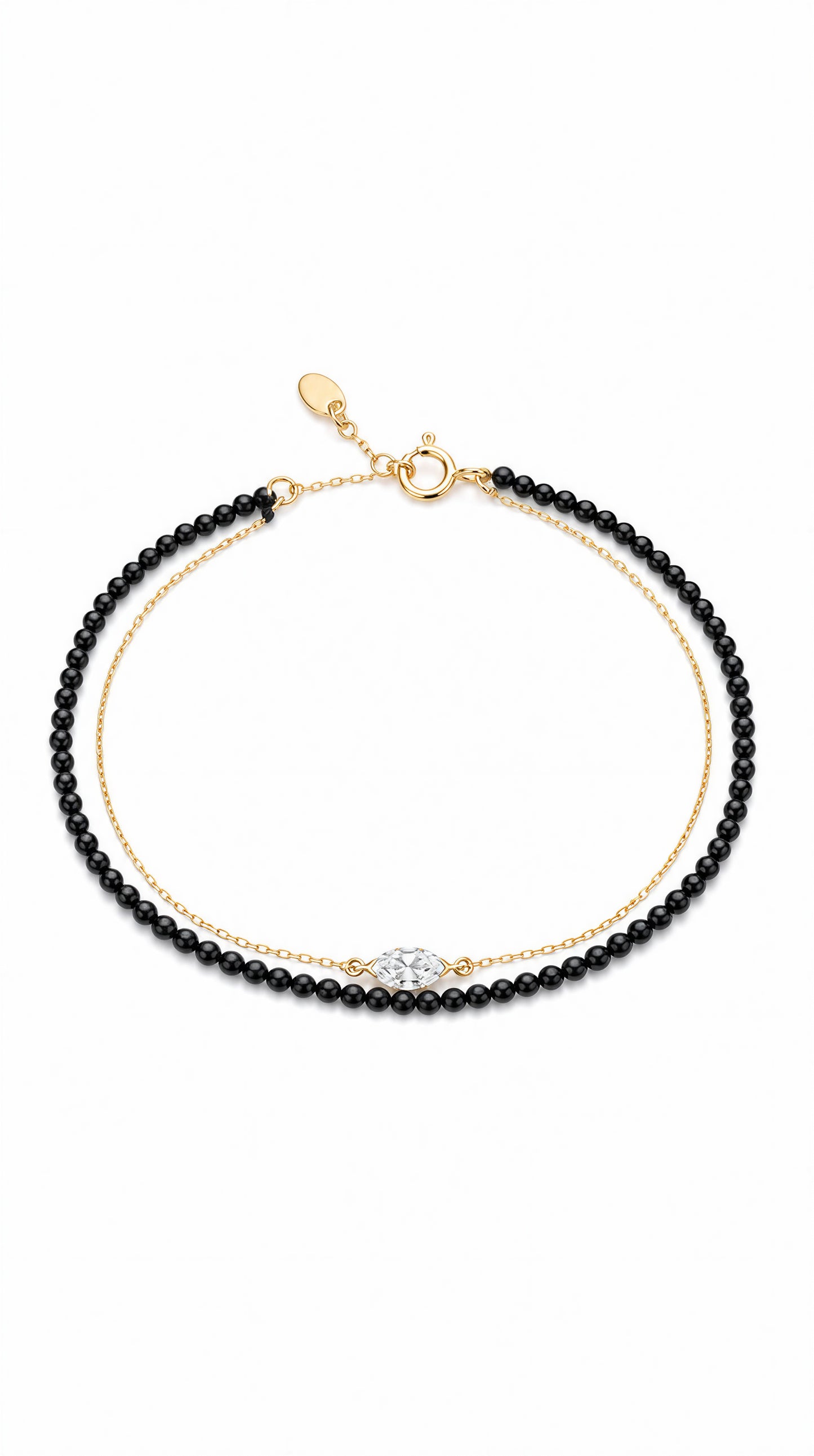Onyx & Diamond Bracelet-WK4244MD@
