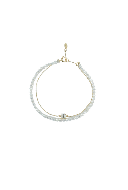 Pearl & Diamond Bracelet-WK42448D@