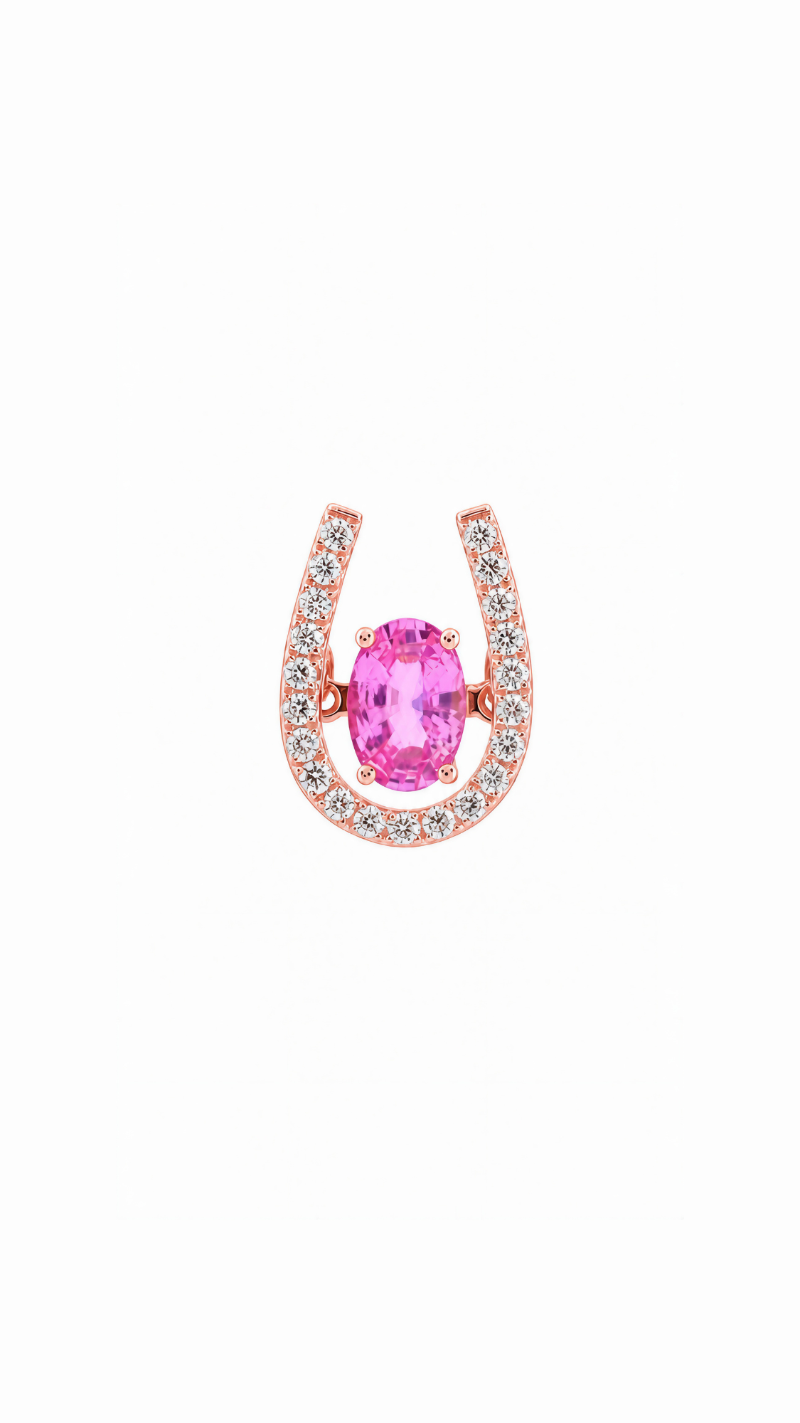 Pink Sapphire Diamond Dancing Pendant-WK4061
