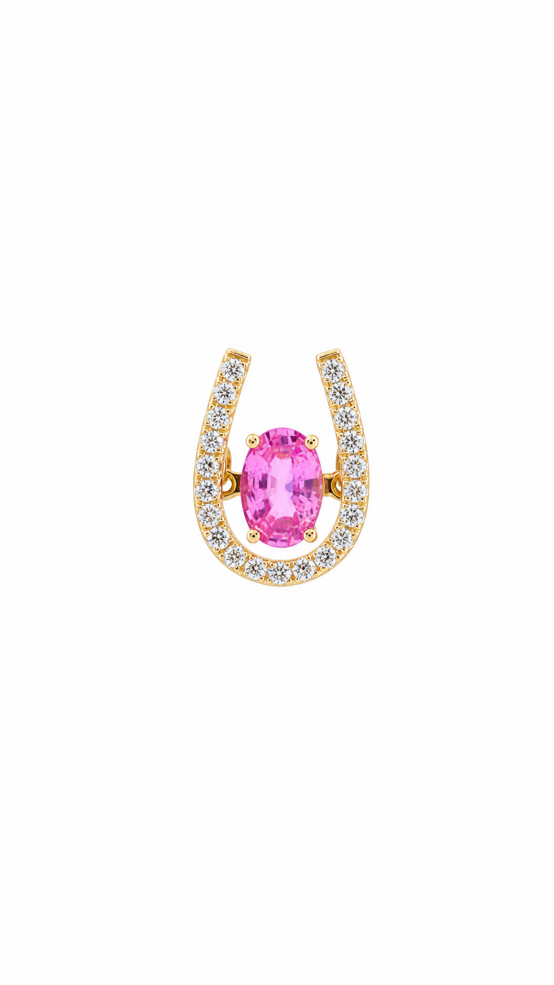 Pink Sapphire Diamond Dancing Pendant-WK4061