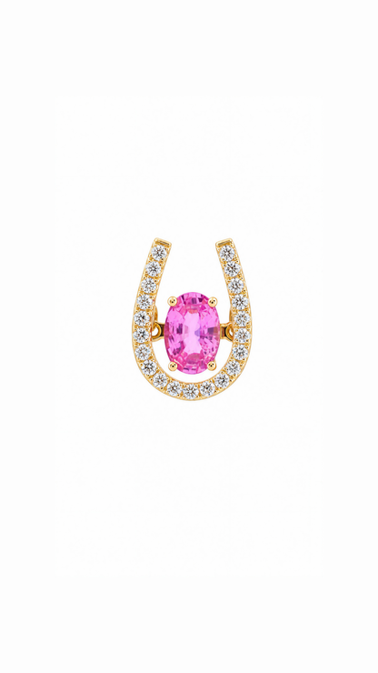 Pink Sapphire Diamond Dancing Pendant-WK4061
