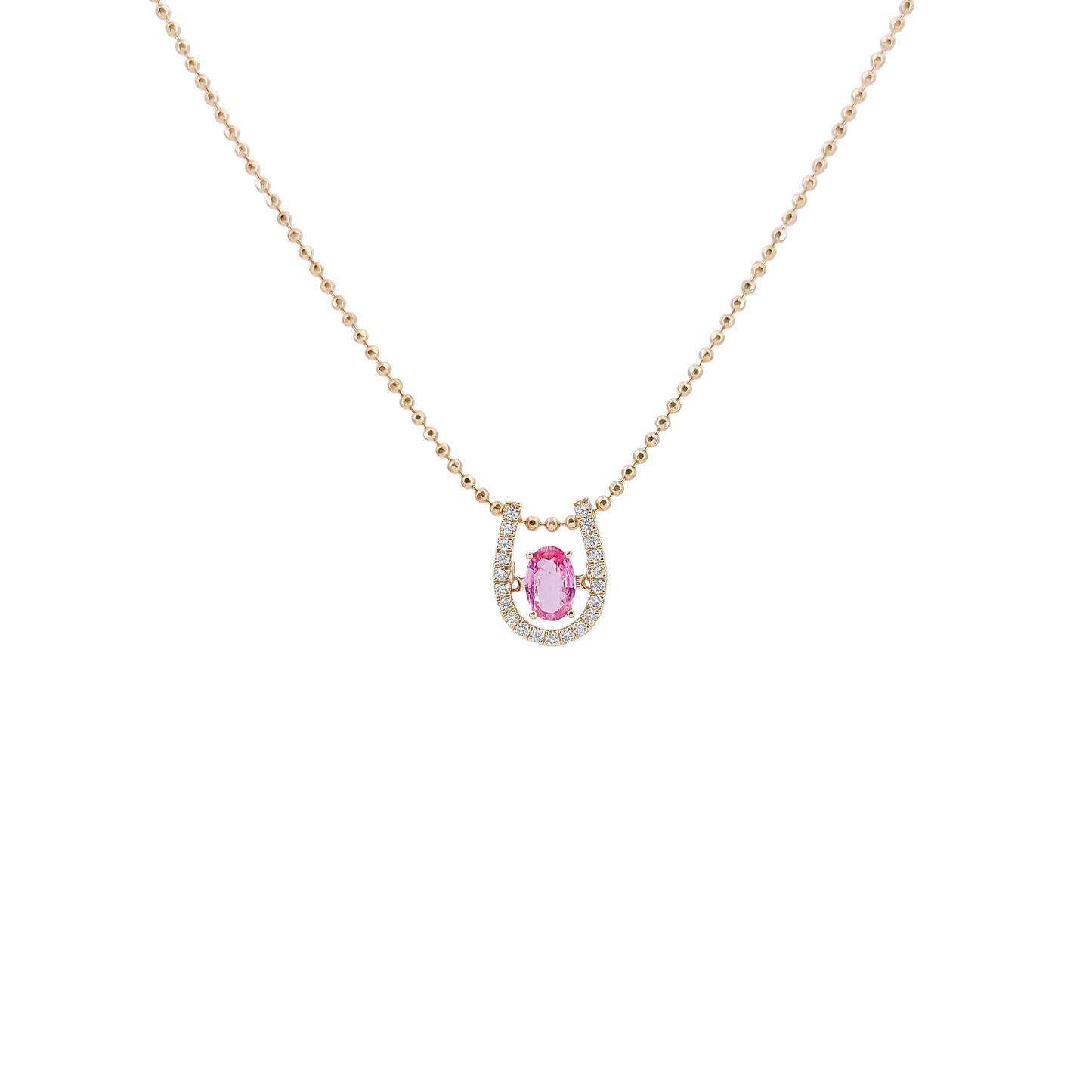 Pink Sapphire Diamond Dancing Pendant-WK4061
