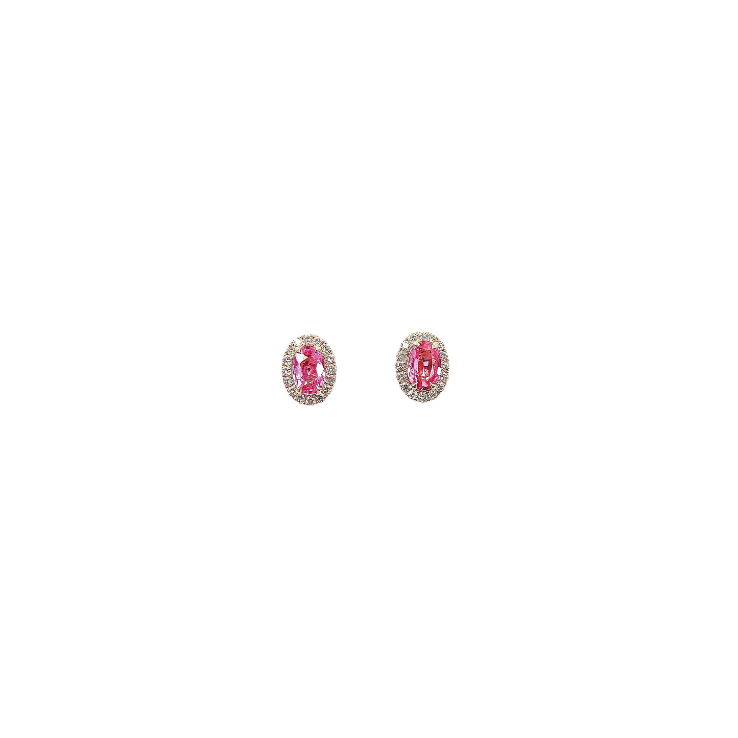 Pink Sapphire Diamond Earrings-WK4043I