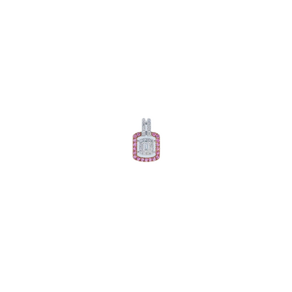 Pink Sapphire Diamond Pendant-WK3449