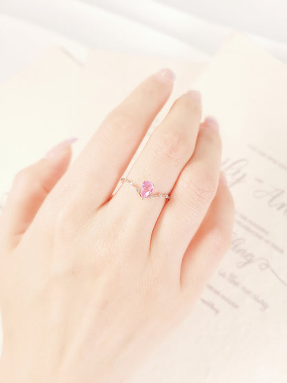 Pink Sapphire Diamond Ring-WK3810