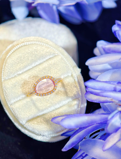Pink Sapphire &  Diamond Ring-WK3252@