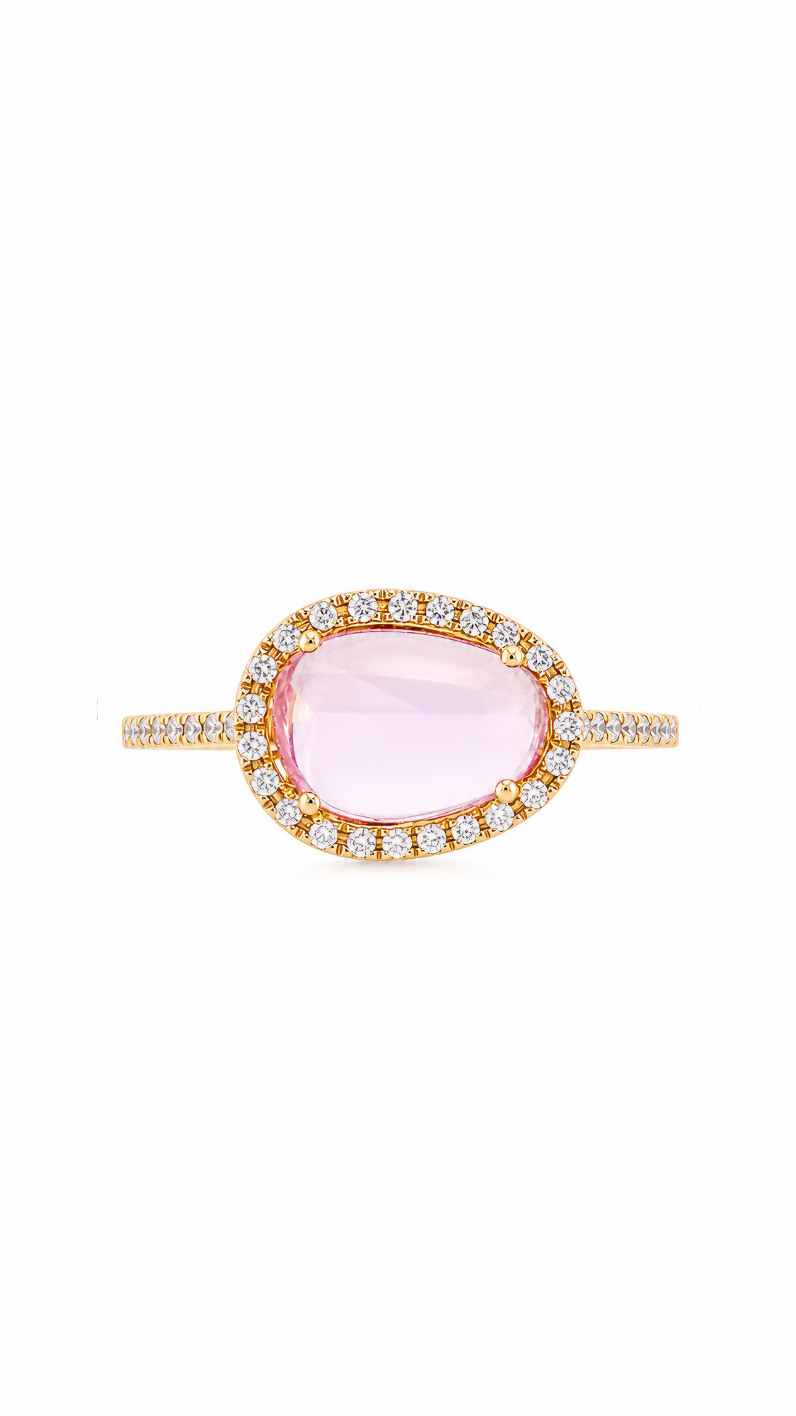 Pink Sapphire &  Diamond Ring-WK3252@