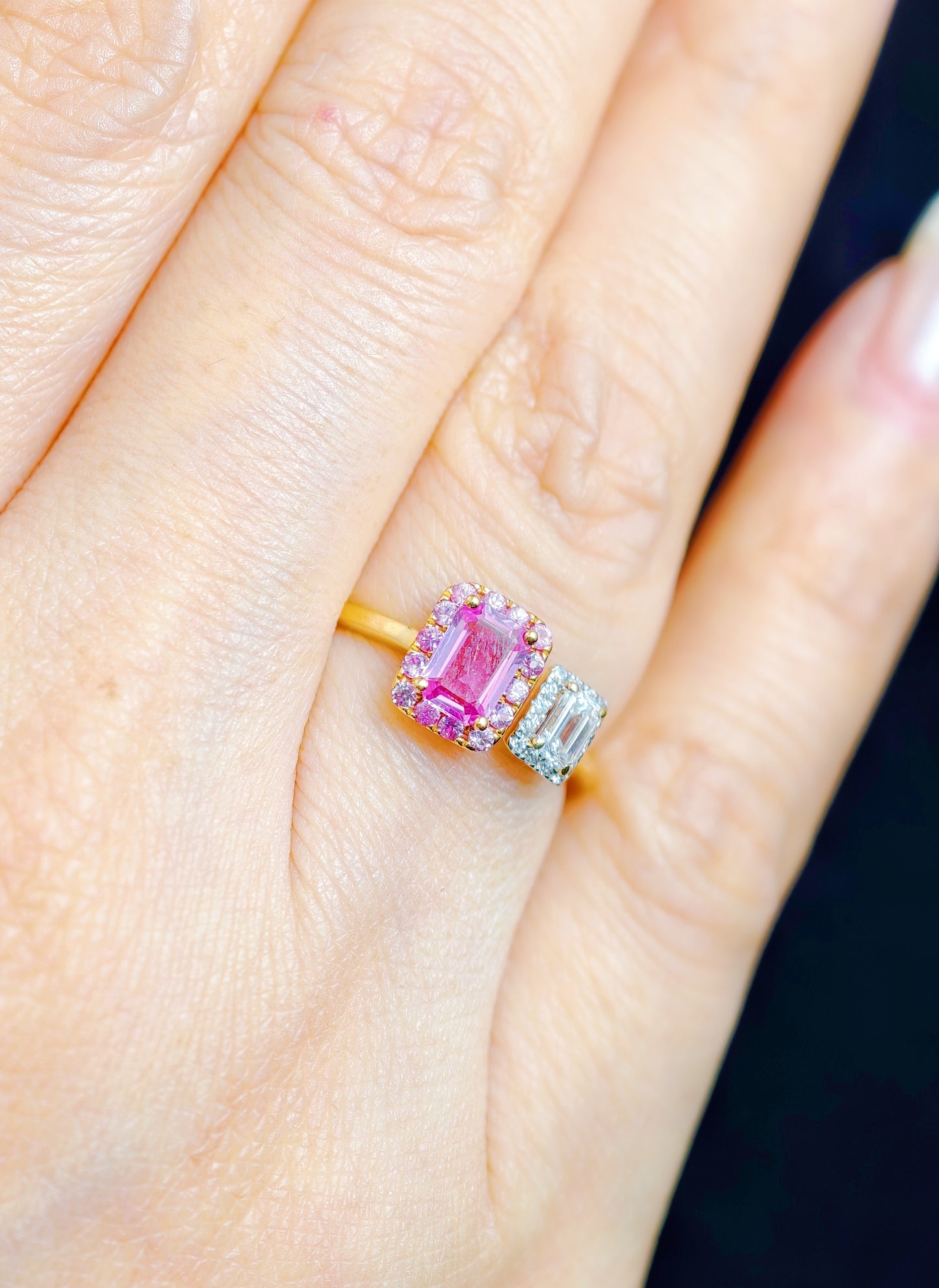 Pink Sapphire and Diamond Ring - WK3239@