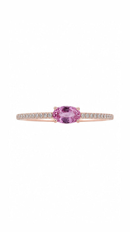 Pink Sapphire and Diamond Ring-WK4275OI@