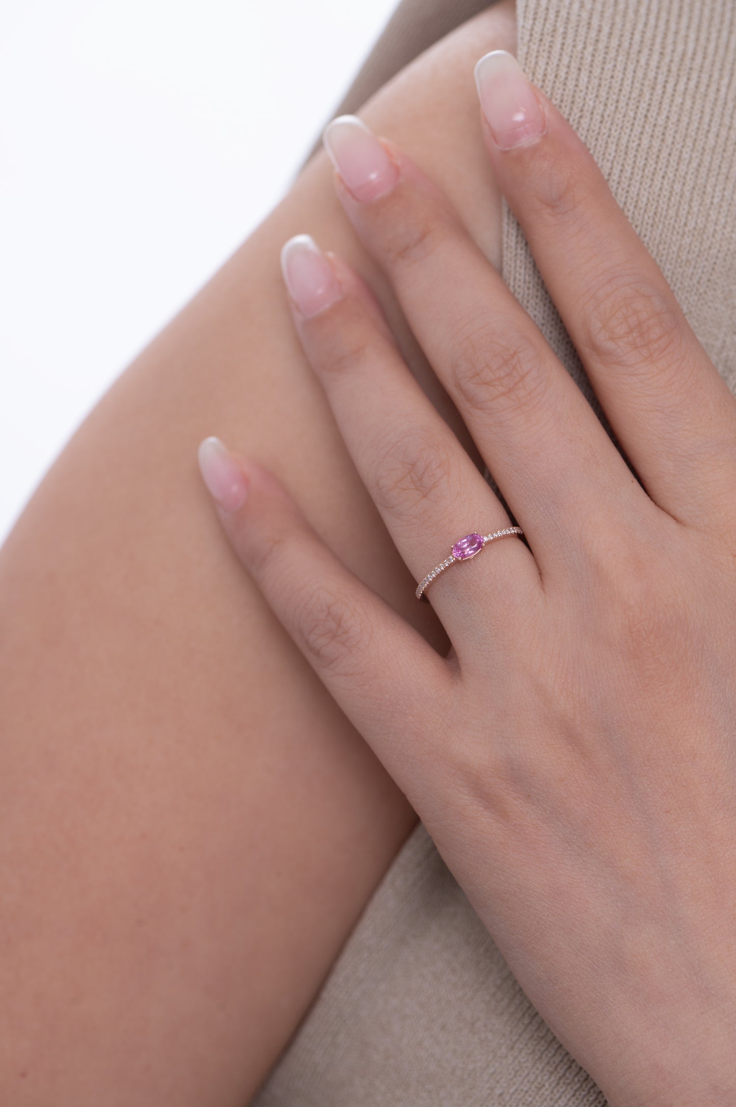Pink Sapphire and Diamond Ring-WK4275OI@