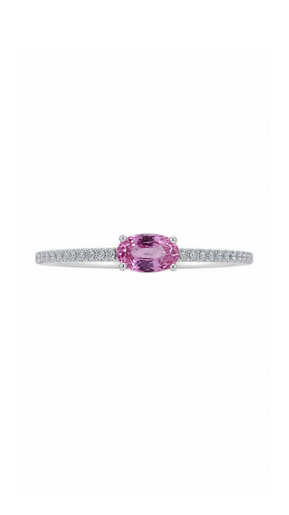 Pink Sapphire and Diamond Ring-WK4275OI@