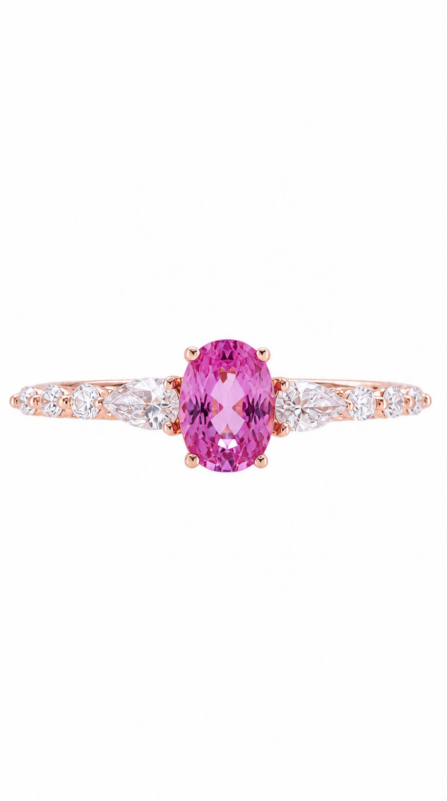 Pink Sapphire and Diamond Ring-WK4283A@