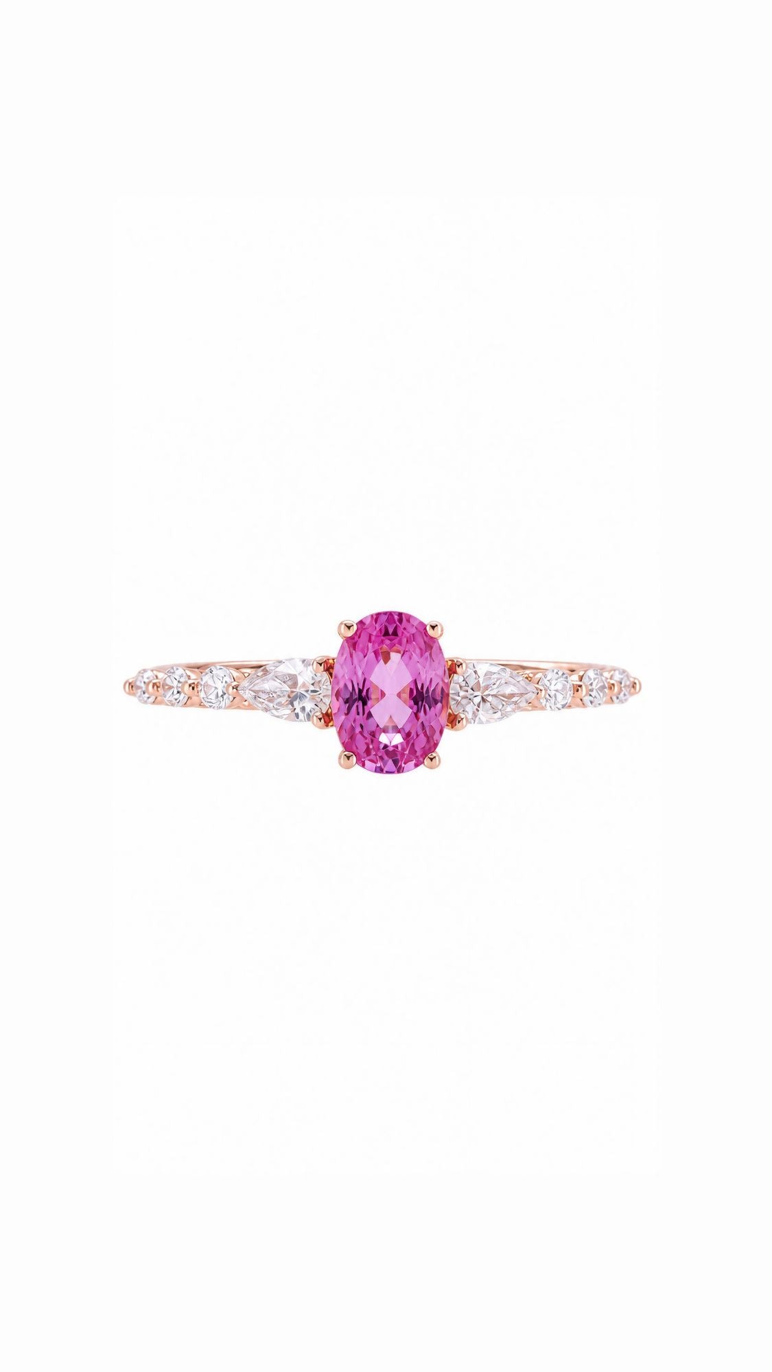 Pink Sapphire and Diamond Ring-WK4283A@