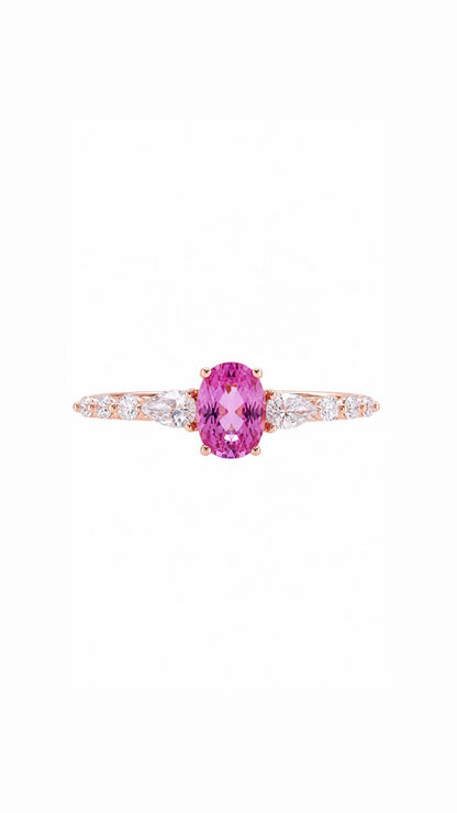 Pink Sapphire and Diamond Ring-WK4283A@