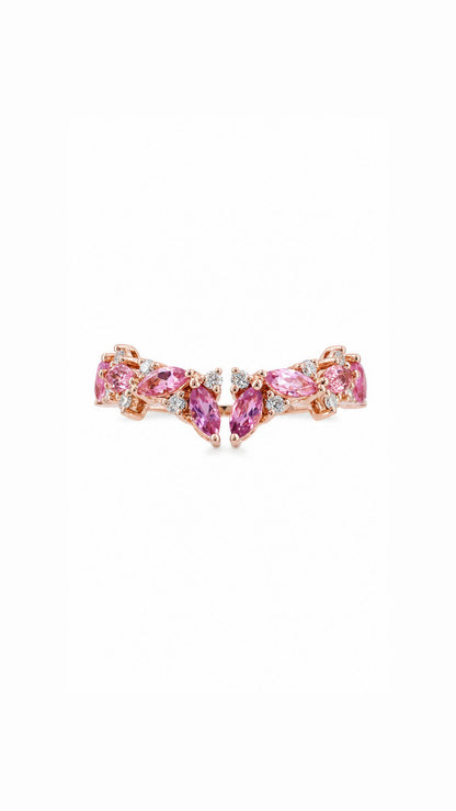 Pink Tourmaline and Diamond Ring-WK4283B@