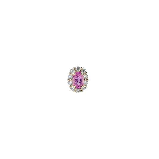 Pink Sapphire Diamond Charm-WK4117