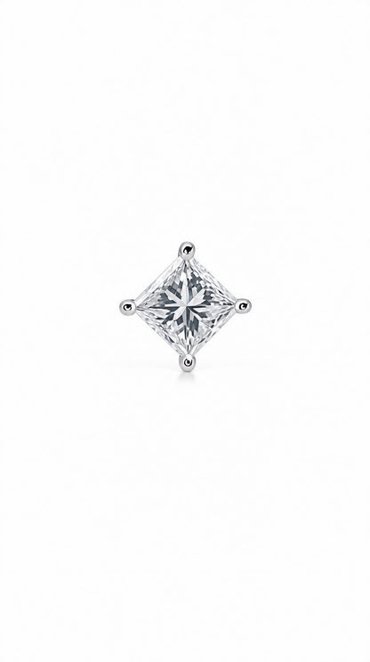 Princess Cut Diamond Earring (one piece)-WK4146SC@