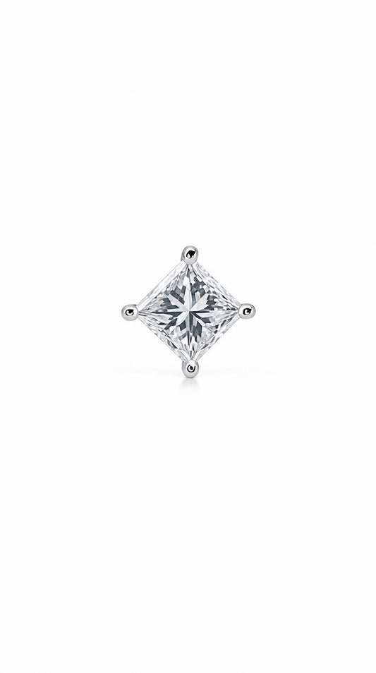 Princess Cut Diamond Earring (one piece)-WK4146SC@
