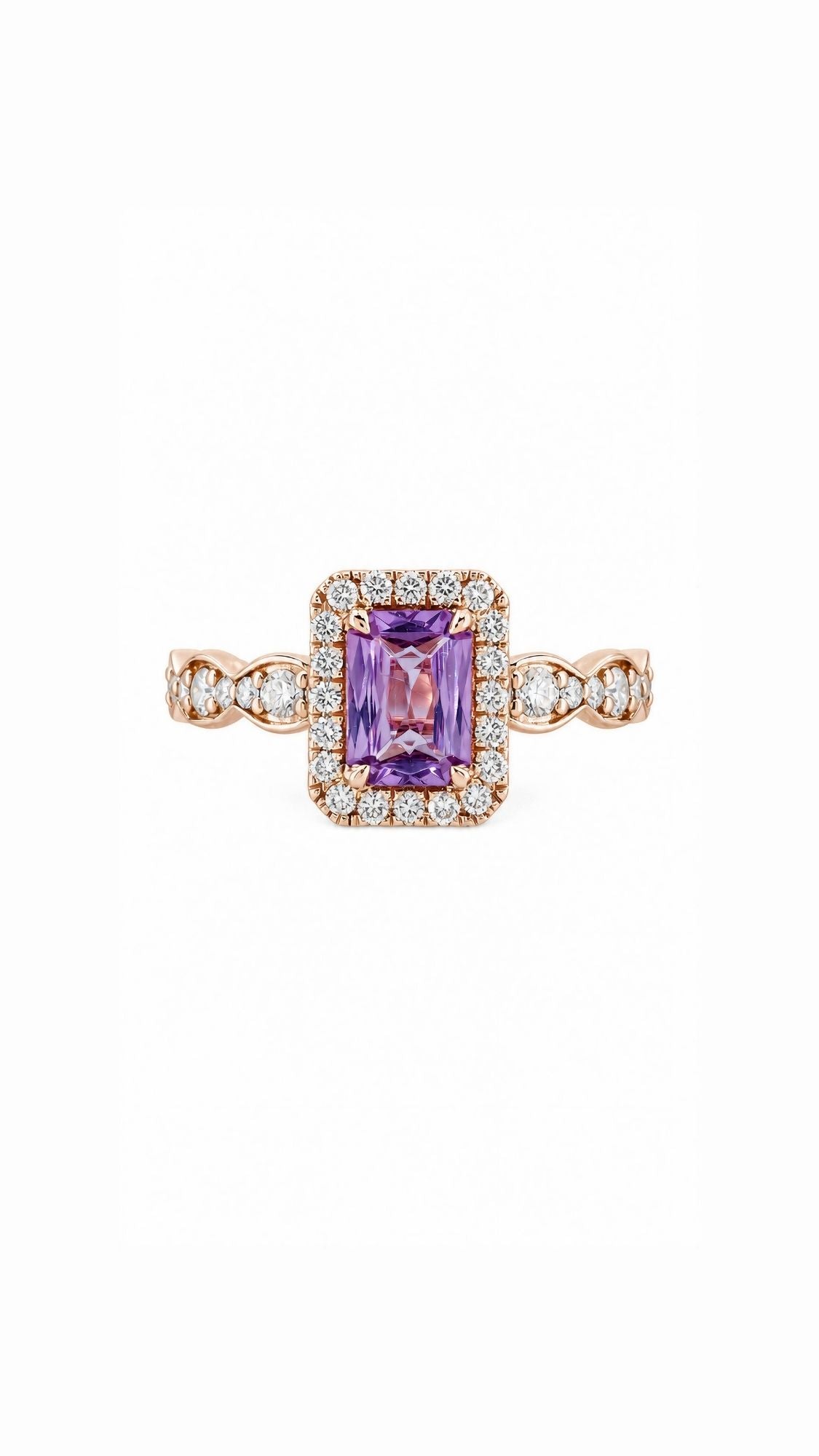 Purple Sapphire Diamond Ring-WK3460AEC
