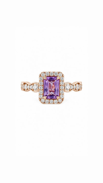 Purple Sapphire Diamond Ring-WK3460AEC