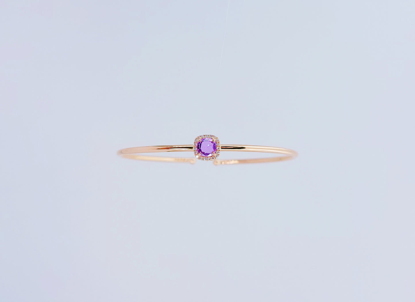 Purple Sapphire & Diamond Bangle-WK3665