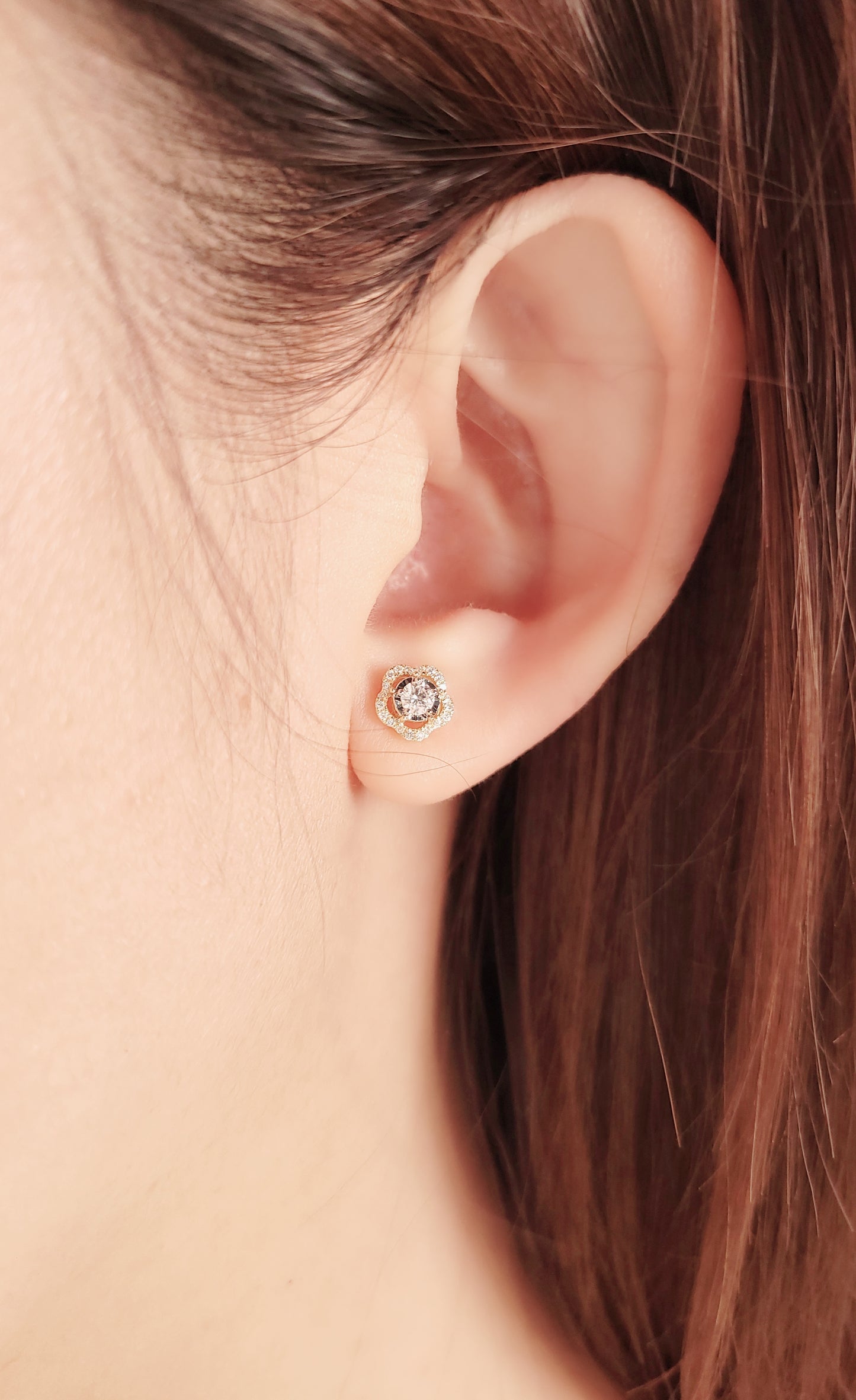 Rose Diamond Earrings-WK3689D