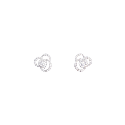 Rose Diamond Earrings-WK3874