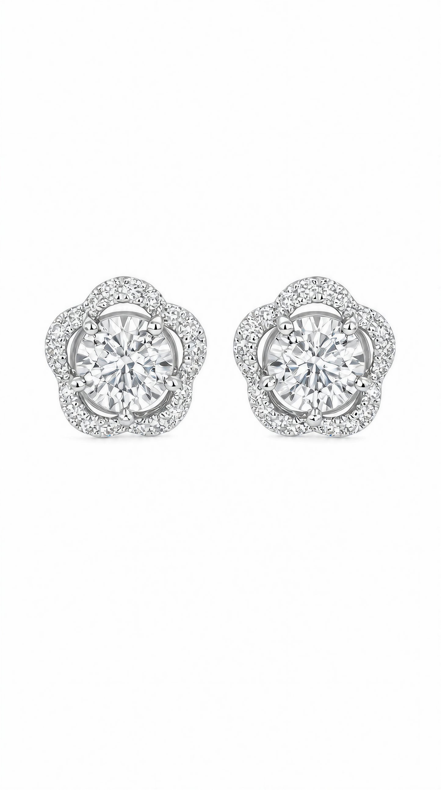 Rose Diamond Earrings-WK4094