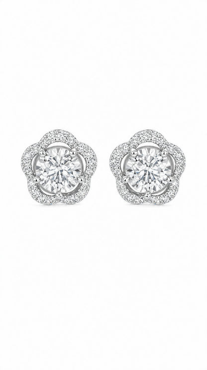 Rose Diamond Earrings-WK4094