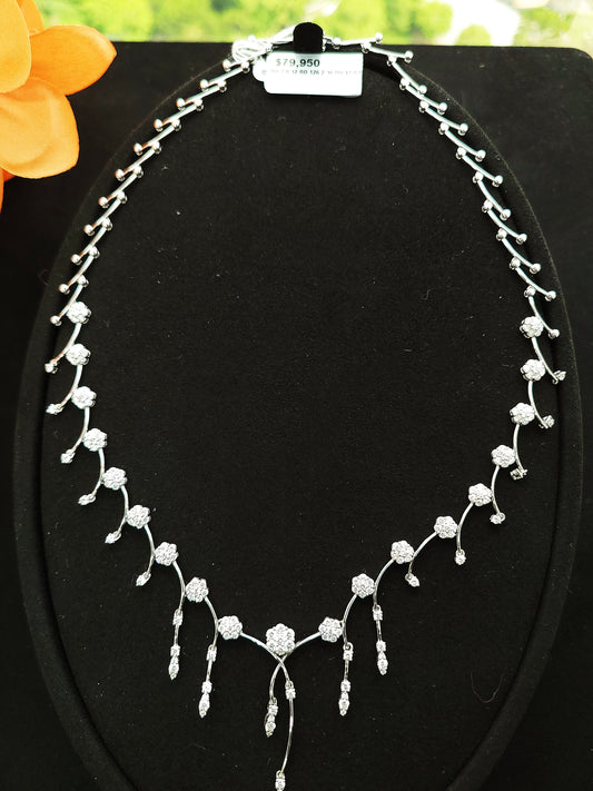 Roses Diamond Necklace-ZAO00001484@