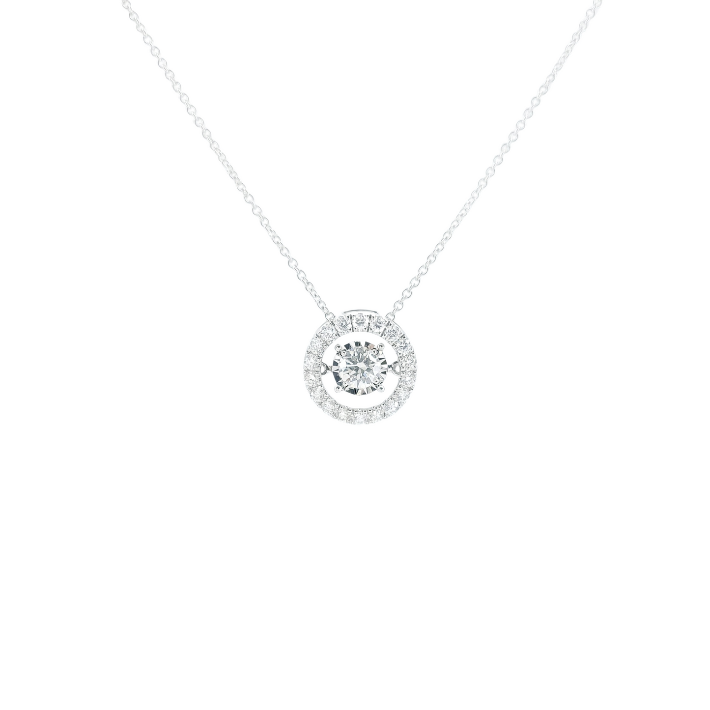 Round Diamond Necklace-WK4017