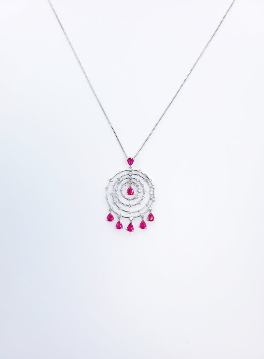 Ruby Diamond Pendant-BEO00001300