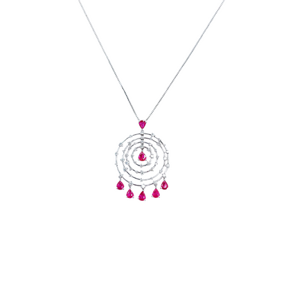 Ruby Diamond Pendant-BEO00001300