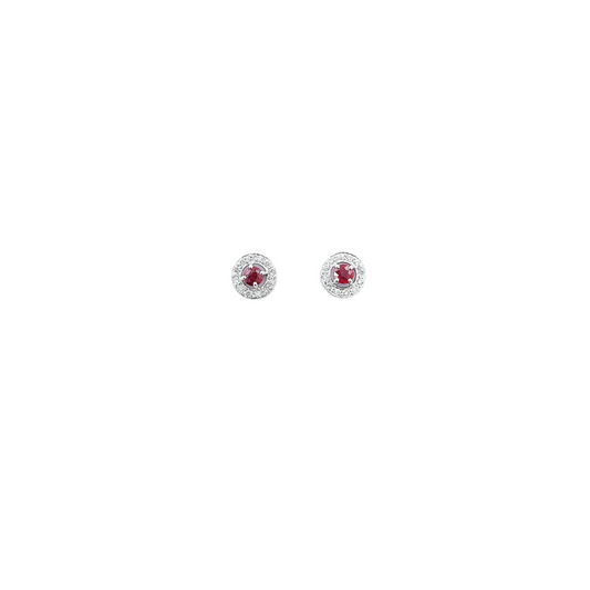 Ruby and Diamond Earrings-BCO00001779