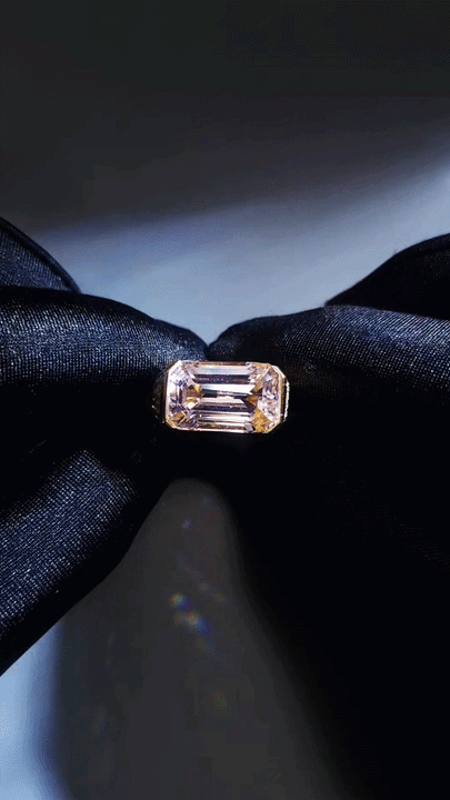 Rose Quartz Diamond Ring-WK1678