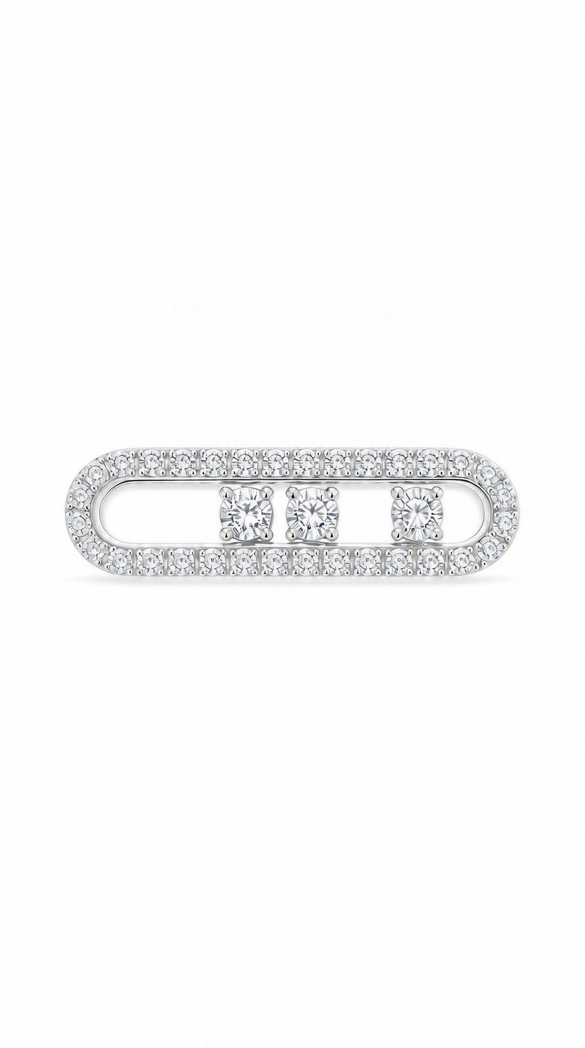 Scroll Diamond Charm-WK4123@