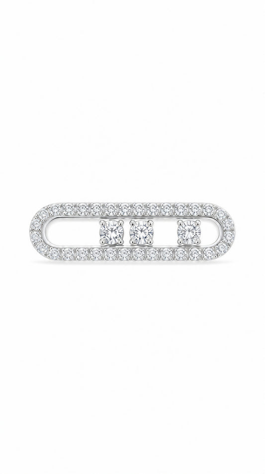 Scroll Diamond Charm-WK4123@