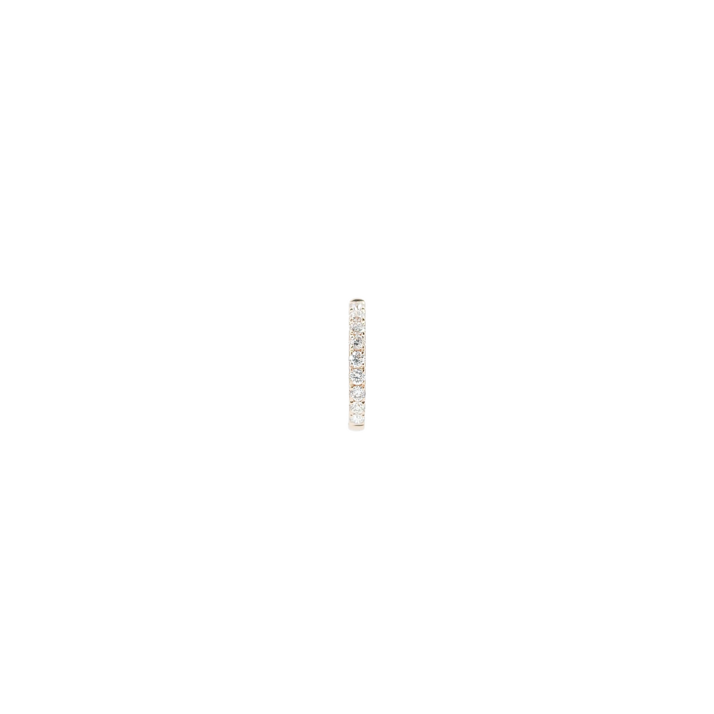 Small Hoop Diamond Earrings (one piece)-WK3785