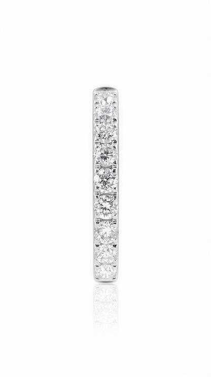Small Hoop Diamond Earrings (one piece)-WK3785@