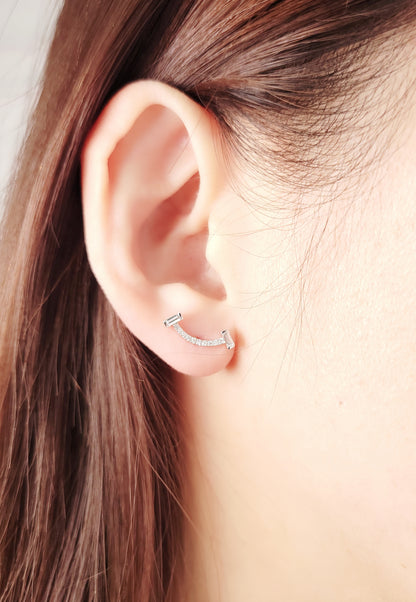 Smile Diamond Earring (one piece)-WK4081