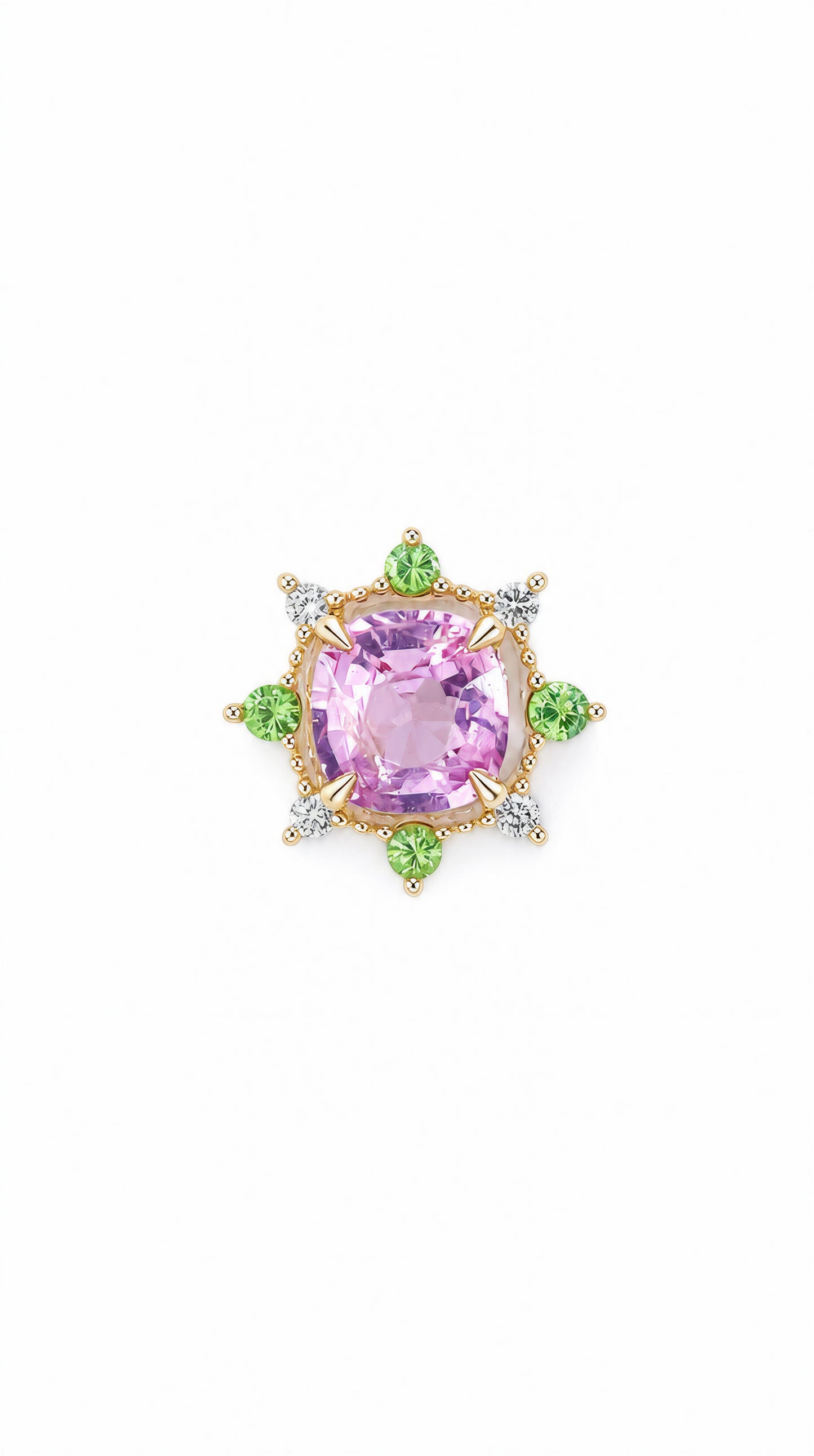 Spinel & Diamond Charm-WK4179@