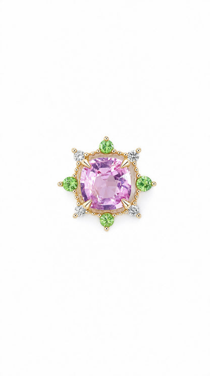 Spinel & Diamond Charm-WK4179@