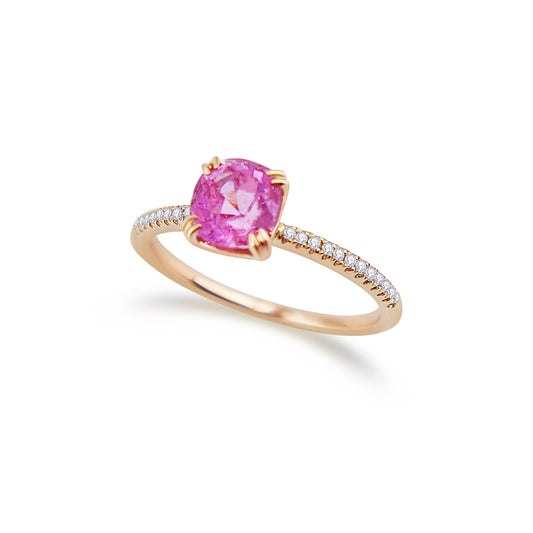 Spinel & Diamond Ring-WK3960@